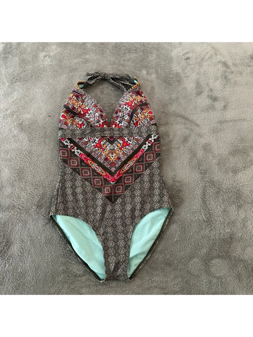 Prana Lahari One Piece Halter Swimsuit Swim Women's XS Marrakesh Print
